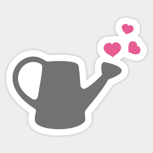 Garden Lover - Grey and Pink Watering Can Sticker